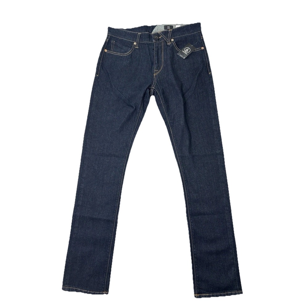 Volcom 2x4 Jeans Men's Size 31(32x31) Skinny Fit Low Rise Dark Wash Skate NWT